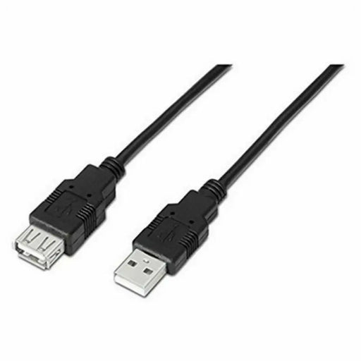 Удължител TooQ FS20200M-B 1,8 m USB Черен 1,8 m