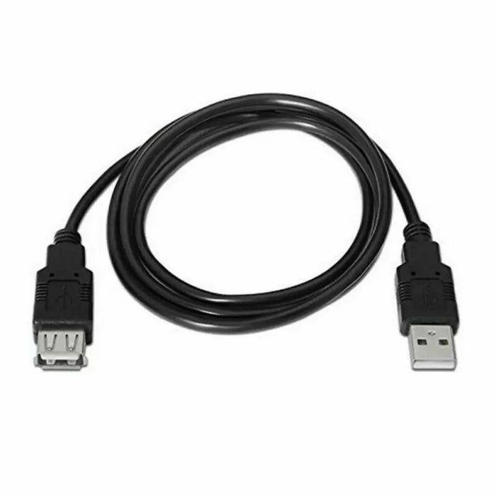 Удължител TooQ FS20200M-B 1,8 m USB Черен 1,8 m