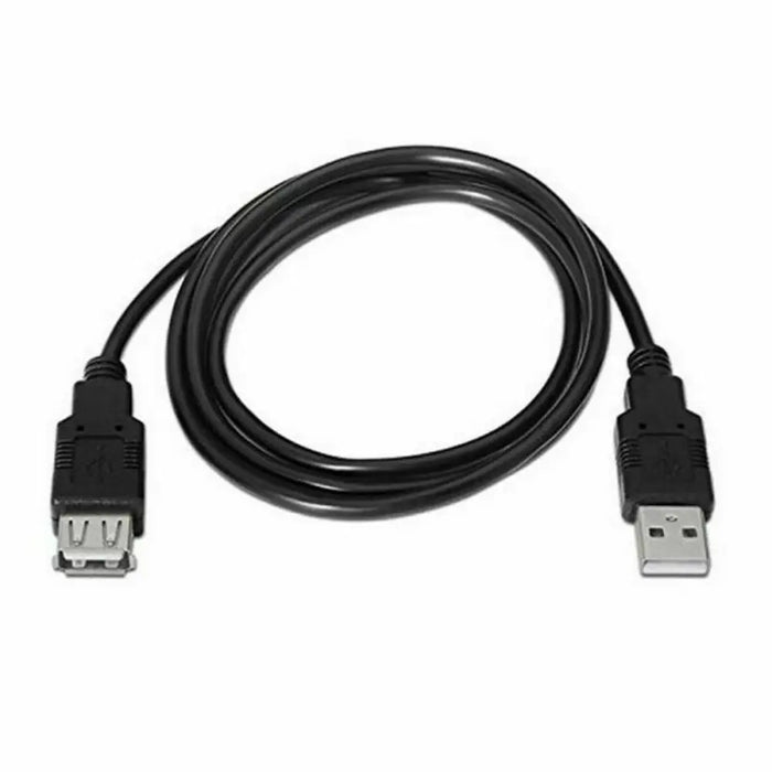 Удължител TooQ FS20200M-B 1,8 m USB Черен 1,8 m