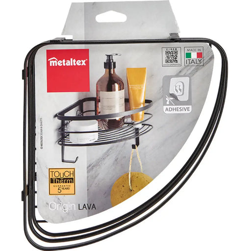 ЪГЛОВА ЕТАЖЕРКА ЗА БАНЯ METALTEX U-FIX LAVA
