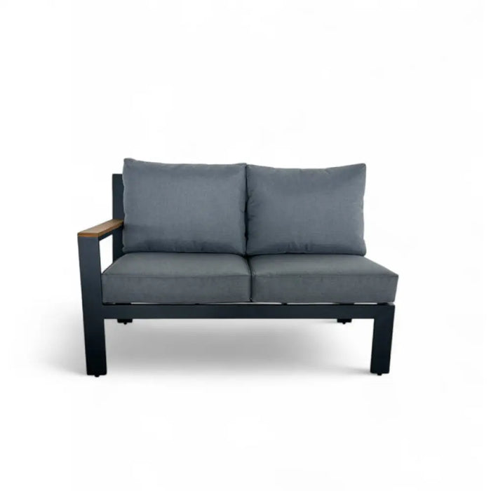 ЪГЛОВ ГРАДИНСКИ КОМПЛЕКТ CLIO АЛУМИНИЙ/ТИКОВА ДЪРВЕСИНА HD