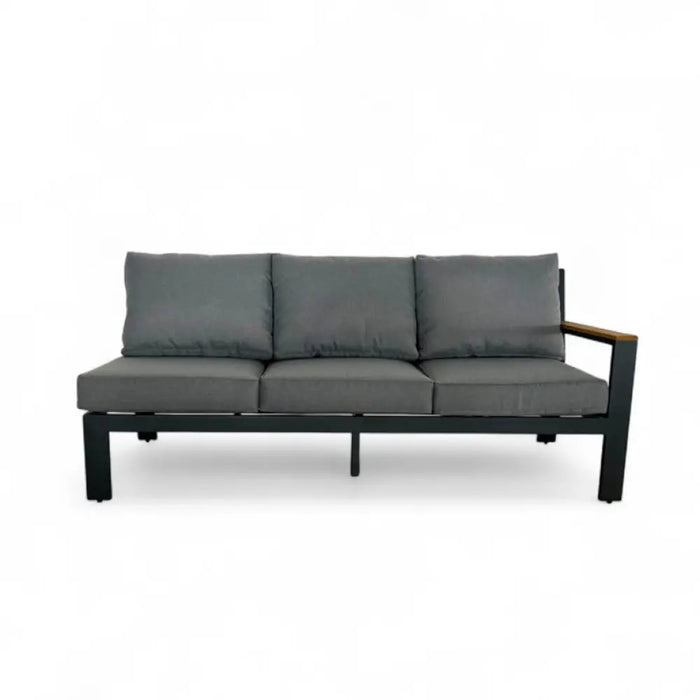 ЪГЛОВ ГРАДИНСКИ КОМПЛЕКТ CLIO АЛУМИНИЙ/ТИКОВА ДЪРВЕСИНА HD