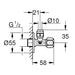 ЪГЛОВ КРАН 1/2Х3/8 GROHE 22029000