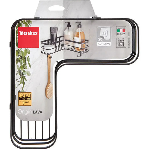 ЪГЛОВА ЕТАЖЕРКА ЗА БАНЯ METALTEX U-FIX LAVA