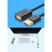 Ugreen кабелен адаптер USB (женски) - USB (мъжки) 2 м черен