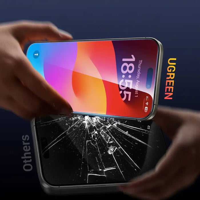 Ugreen SP630 закалено стъкло с монтажна рамка за iPhone 16
