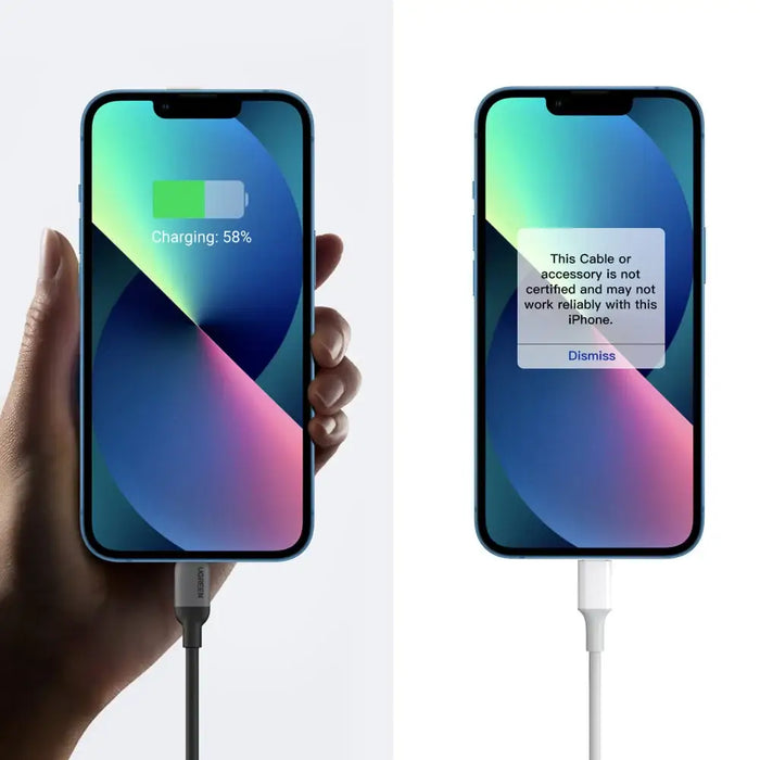 Ugreen US387 Lightning - USB-C MFI PD кабел 20W 480Mb/s 1m