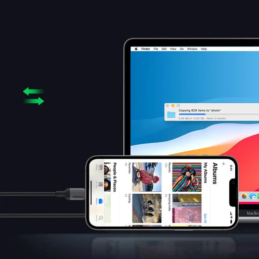 Ugreen US387 Lightning - USB-C MFI PD кабел 20W 480Mb/s 1m