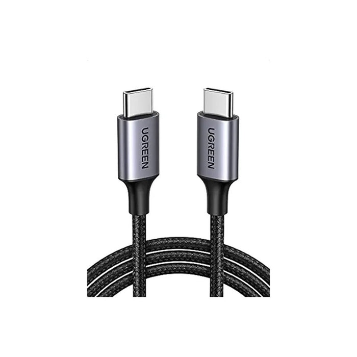 ПЛЕТЕН КАБЕЛ ЗА ЗАРЕЖДАНЕ 1М USB-C/USB-C 3А 60W UGREEN - СИВ