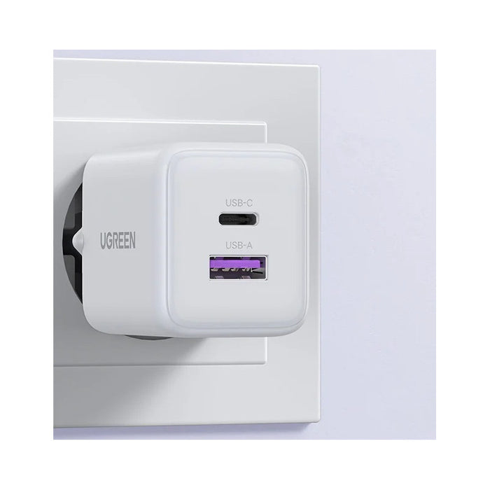ЗАРЯДНО УСТРОЙСТВО X516 220V 1xUSB-C 1xUSB A 30W mini UGREEN - БЯЛО