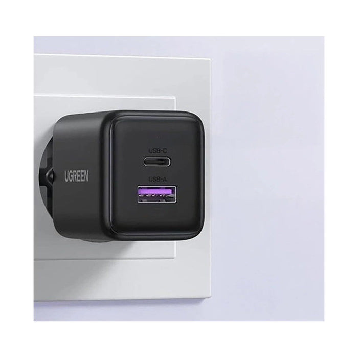 ЗАРЯДНО УСТРОЙСТВО X516 220V 1xUSB-C 1xUSB A 30W mini UGREEN - ЧЕРЕН