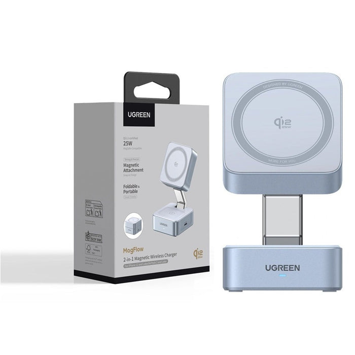 БЕЗЖИЧНО ЗАРЯДНО 2in1 MagFlow 25W Qi2 W752 UGREEN
