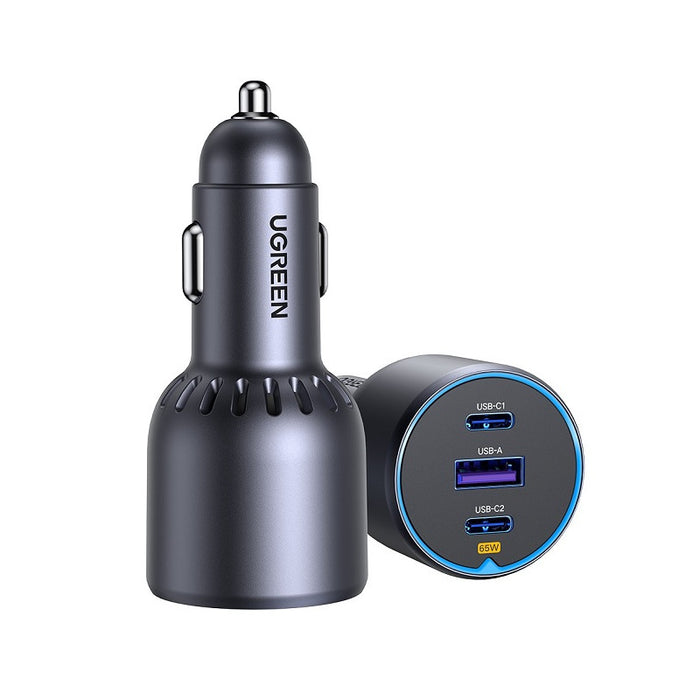 ЗАРЯДНО ЗА КОЛА 2xUSB-C+1xUSB A,75W EC703 UGREEN