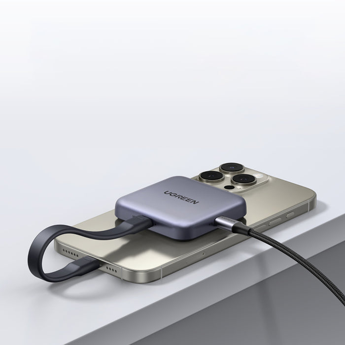 Ugreen Четец за магнитни карти с памет + 100W PD 3в1 зарядно - сив