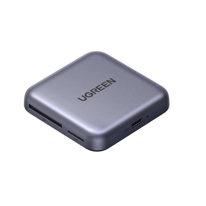 Ugreen Четец за магнитни карти с памет + 100W PD 3в1 зарядно - сив