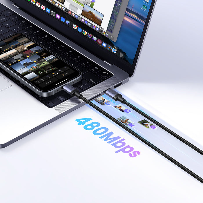 Ugreen USB-C към USB-C PD кабел 100W 5A 1m - черен