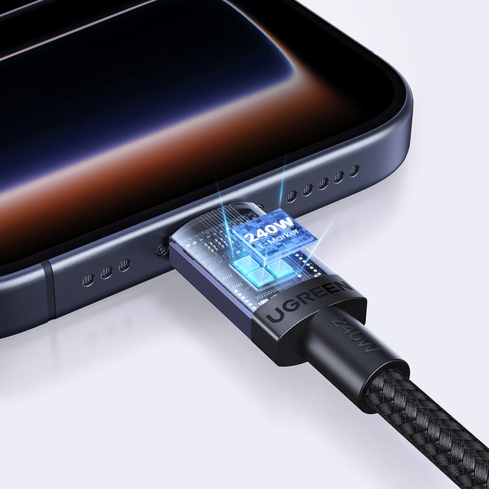 Ugreen USB-C към USB-C PD кабел 240W 2m - черен