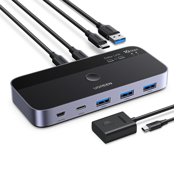 Ugreen превключвател USB-C USB-A 10Gb/s - сив