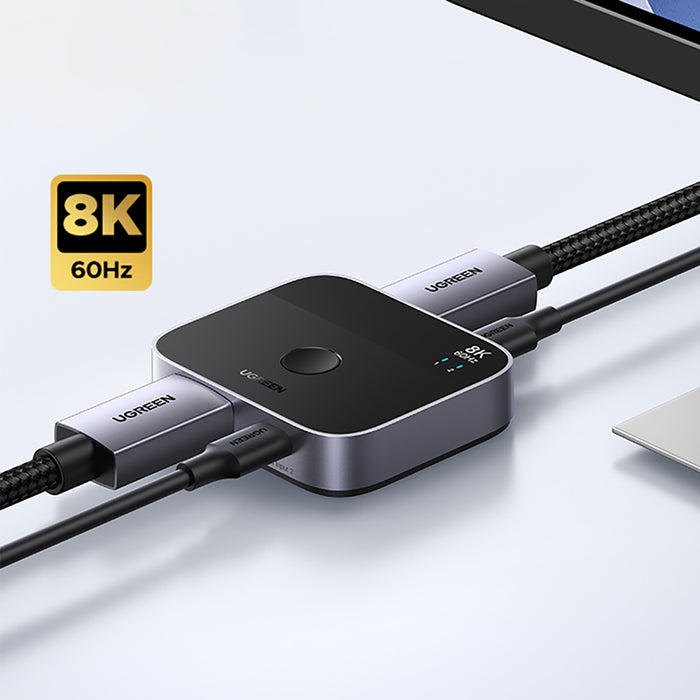 Ugreen DisplayPort/USB-C към USB-C превключвател - сив