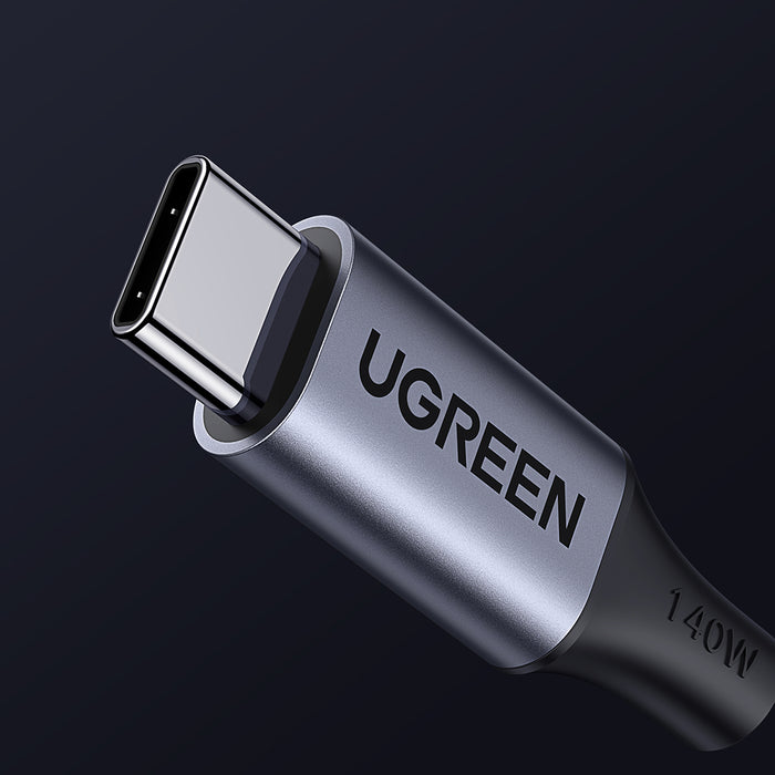 Ugreen 2в1 USB-C кабел - 2xUSB-C PD 140W 2м - Черен