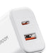UK адаптер Joyroom JR-TCF05 20W USB-A USB-C + кабел бял