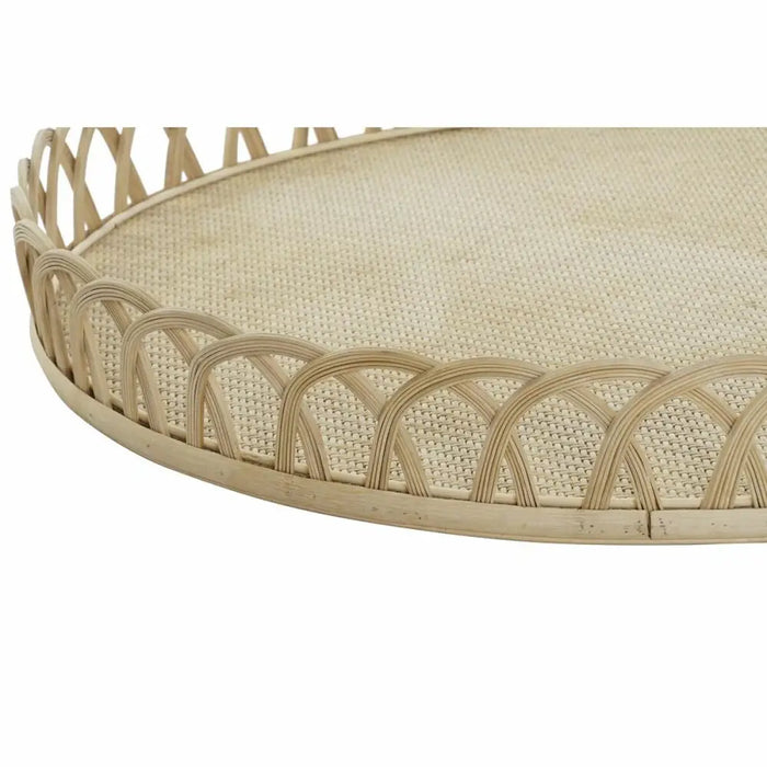 Украса за център на маса DKD Home Decor Кафяв Бамбук 8 cm