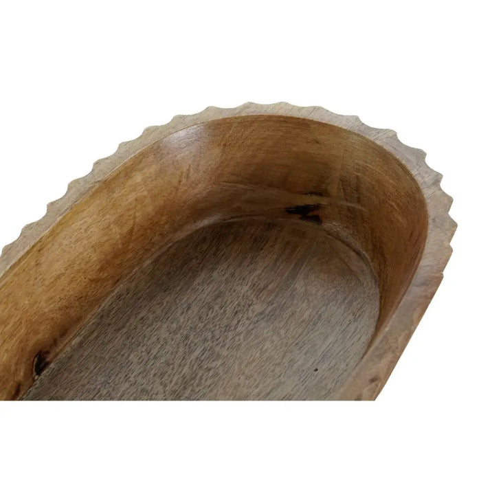 Украса за център на маса DKD Home Decor Естествен Дърво