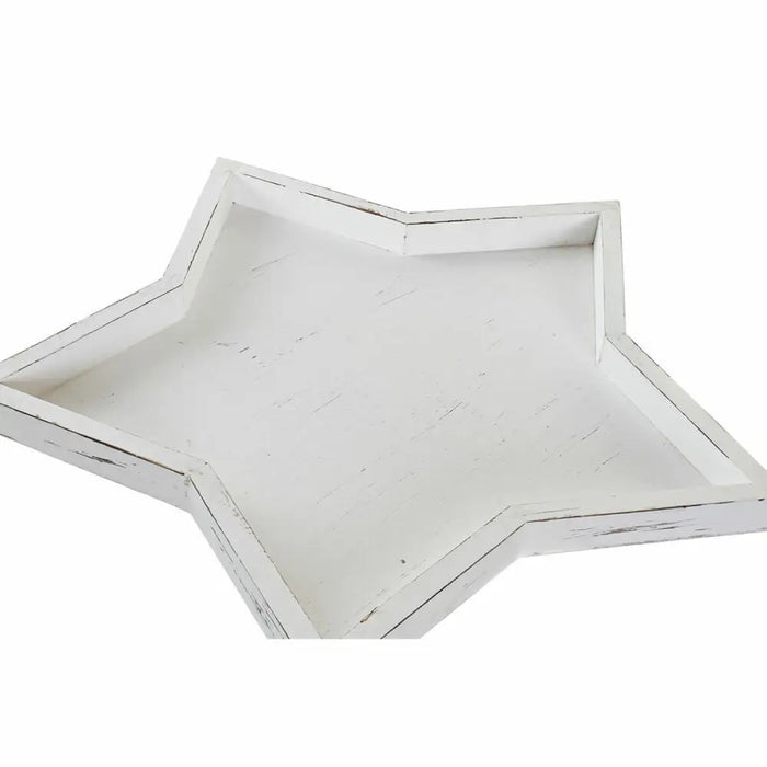 Украса за център на маса DKD Home Decor Бял Дървен 57 x 54