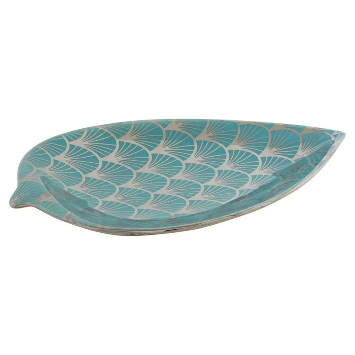 Украса за център на маса DKD Home Decor цвят тюркоаз