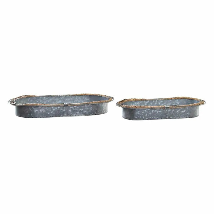 Украса за център на маса DKD Home Decor Кафяв Сив Желязо 51