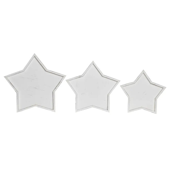 Украса за център на маса DKD Home Decor Бял Дървен 57 x 54