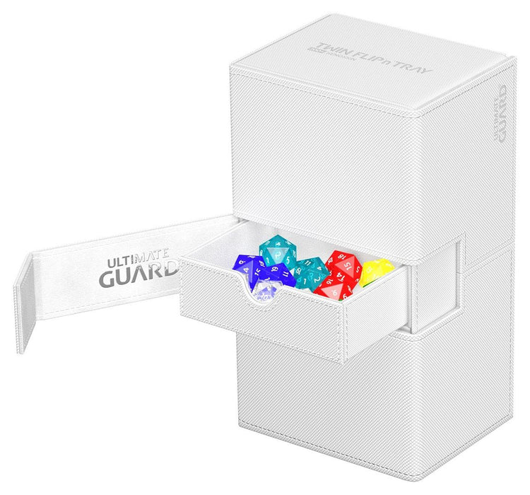 Кутия за карти и аксесоари Ultimate Guard Twin Flip`n`Tray XenoSkin - Monocolor White (200+ бр.)