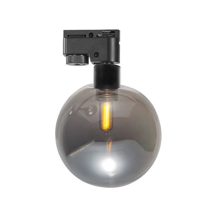 СПОТ ЗА РЕЛСА 6W СТЪКЛЕН ЧЕРЕН ULTRALUX
