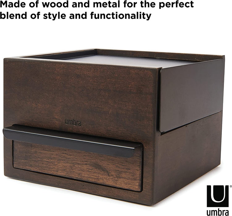 Кутия за бижута и аксесоари Umbra - Mini Stowit, черна