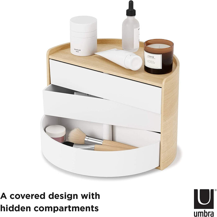 Кутия за бижута и аксесоари Umbra - Moona, бяла