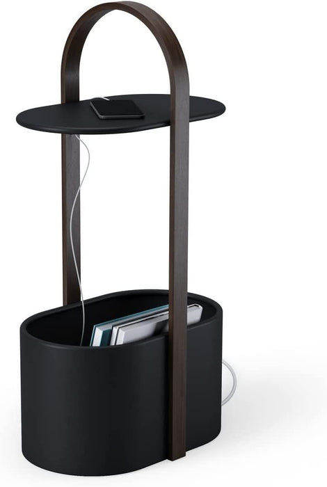 Поставка за списания и помощна масичка Umbra - Hub, черна