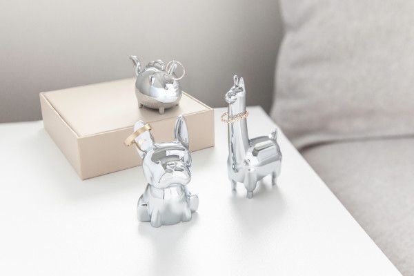 Поставка за пръстени Umbra - Zoola Frenchie, 4.4 х 3.8 х 7.6 cm, хром