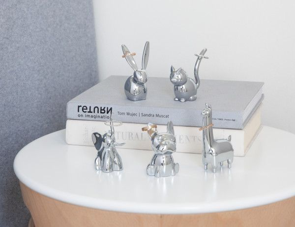 Поставка за пръстени Umbra - Zoola Frenchie, 4.4 х 3.8 х 7.6 cm, хром