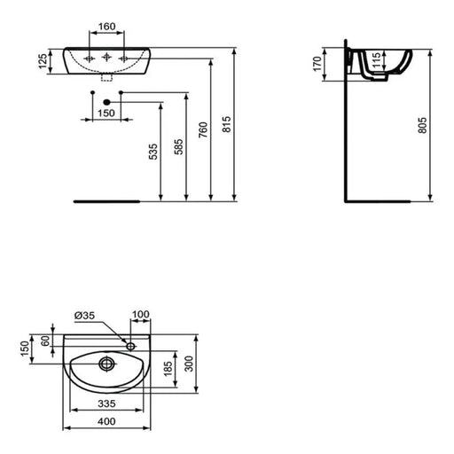 УМИВАЛНИК ALPHA IDEALSTANDARD R027501