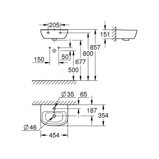 УМИВАЛНИК GROHE BAU CERAMIC