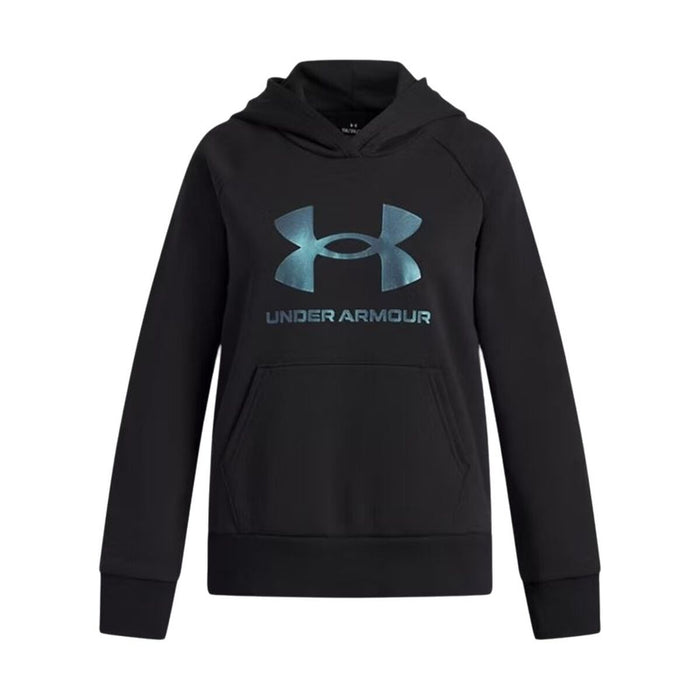Суитчър с Качулка за Момиче Under Armour Rival Flc Shimmer Hdy Черен