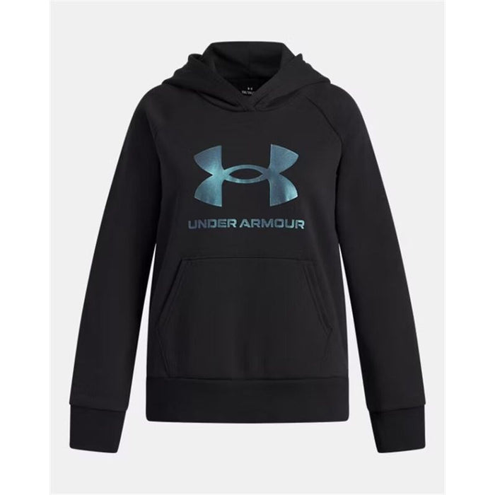 Суитчър с Качулка за Момиче Under Armour Rival Flc Shimmer Hdy Черен