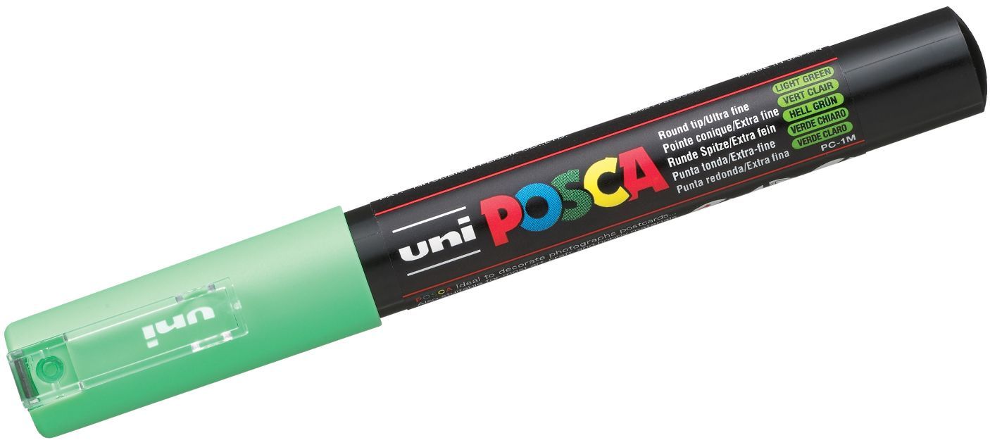 Перманентен маркер с объл връх Uni Posca - PC-1M, 1.0 mm, светлозелен