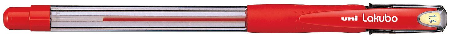 Химикалка Uniball Lakubo Broad – Червен, 1.4 mm