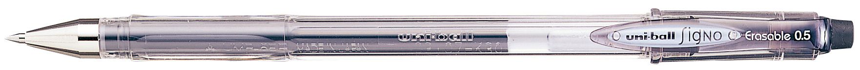 Гел ролер с гума Uniball Signo Erasable – Черен, 0.5 mm