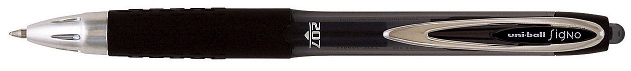 Автоматичен гел ролер Uniball Signo 207 – Черен, 0.7 mm
