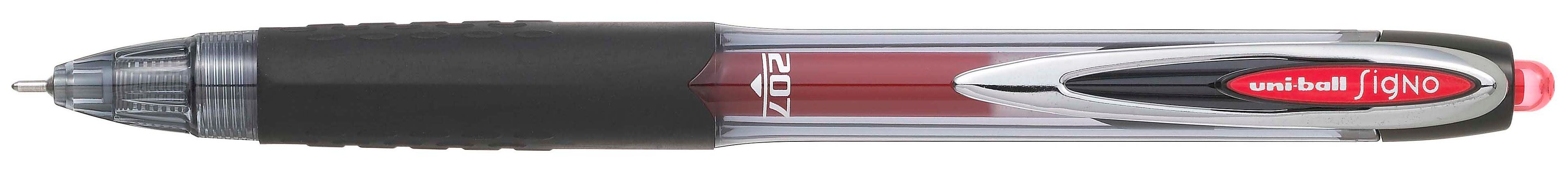 Автоматичен гел ролер Uniball Signo 207 ND – Червен, 0.7 mm