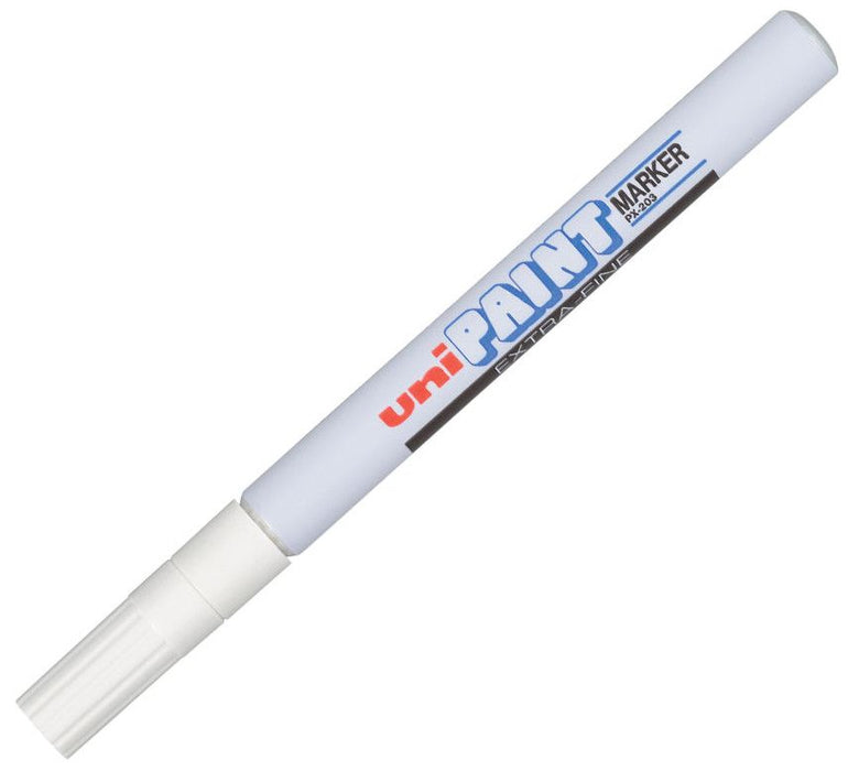 Перманентен маркер Uniball на маслена основа – Бял, 0.8 mm