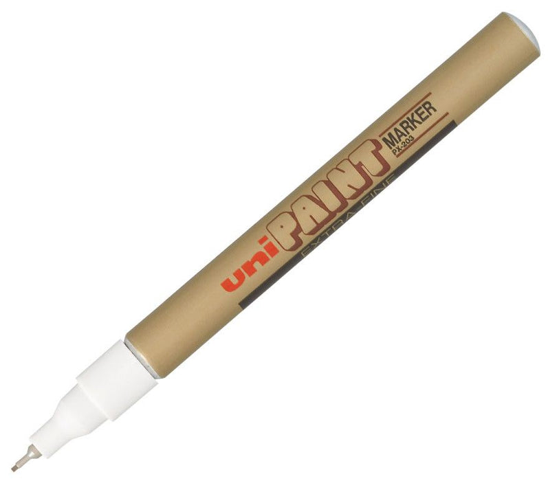 Перманентен маркер Uniball на маслена основа – Златен, 0.8 mm