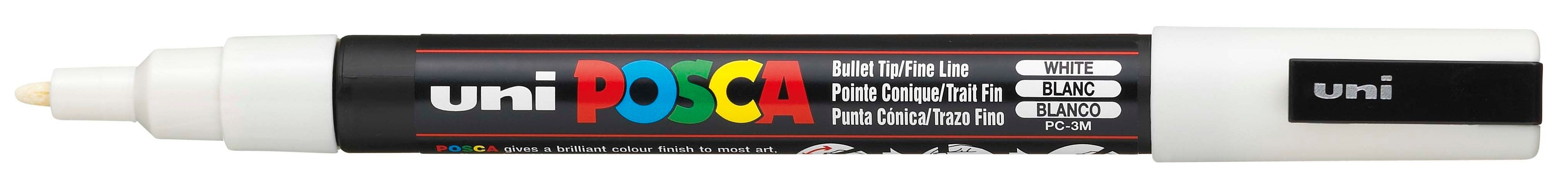 Перманентен маркер Uniball Posca на водна основа – Бял, 0.7 mm